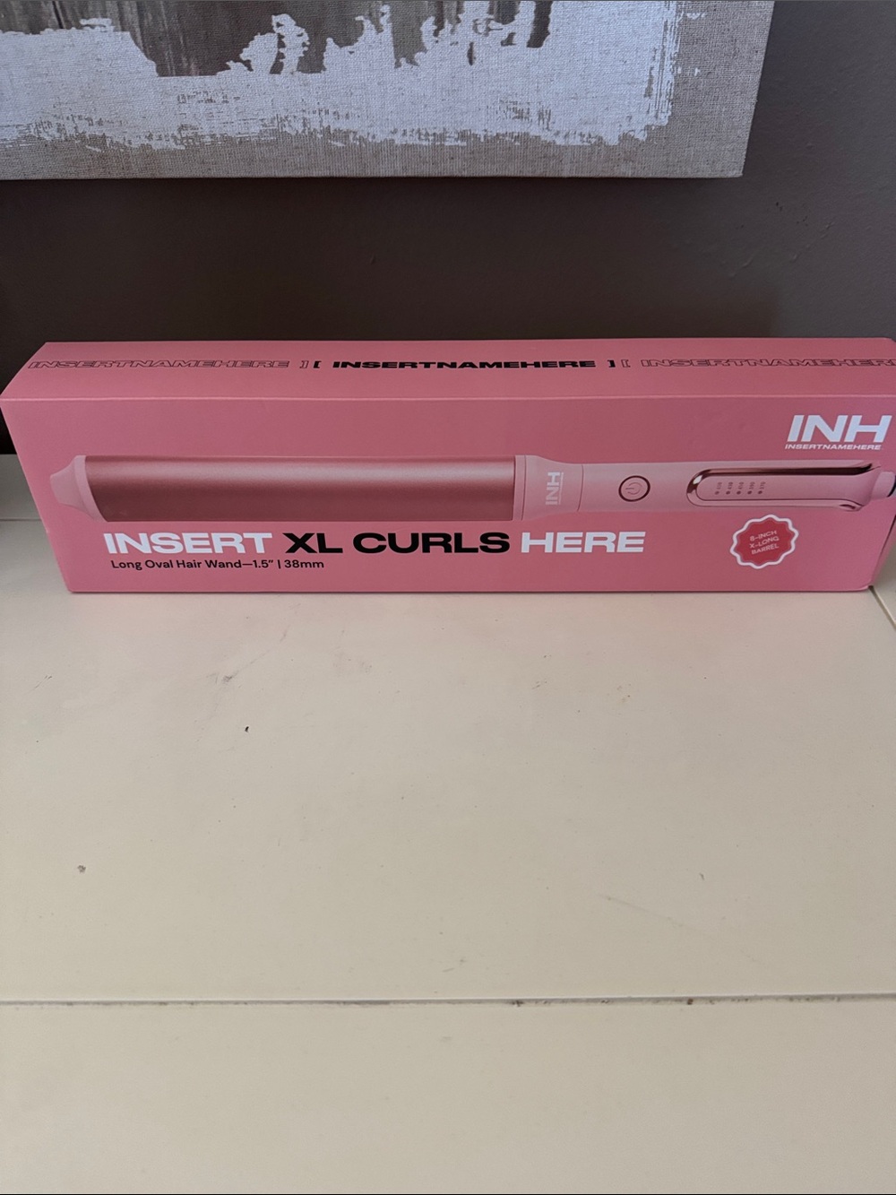 Insert XL Curls Here Pink Long Oval Hair Wand by INH